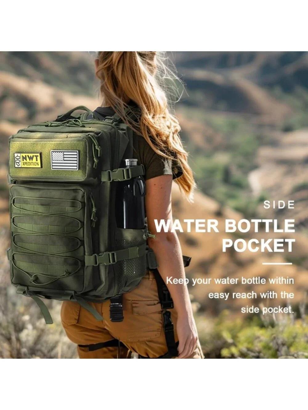 Heavy Duty Military Tactical Backpack | Molle Rucksack for Hiking, Camping